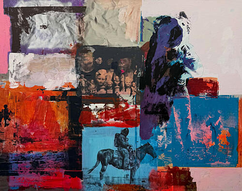 Colorful Mixed Media Figures Photographie reproduction
