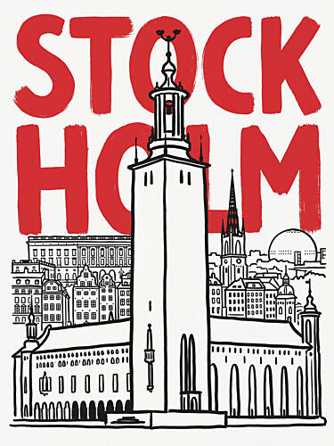 Historic Stockholm City Hall Voyage reproduction