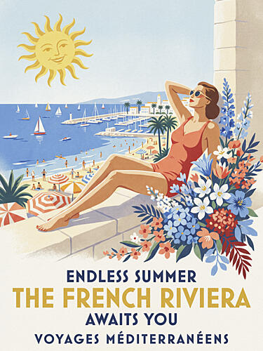 Endless French Summer Bord de mer reproduction