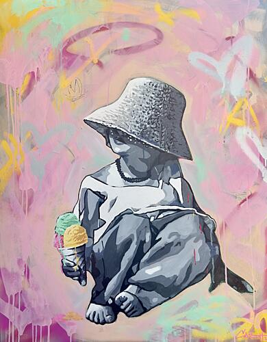 ChildUnknowns Summer Ice Cream Art Print by Suzan Habib