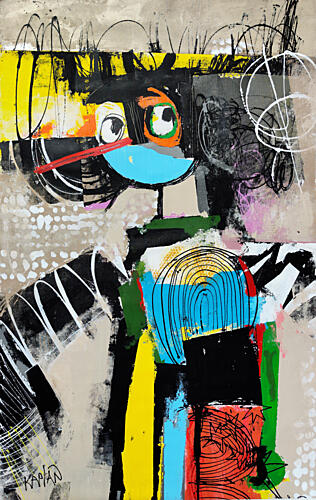 Pop Art Character Art Print by Lee Kaplan