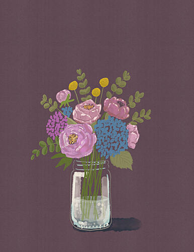 Rustic Floral Bouquet Art Print by Nicholas