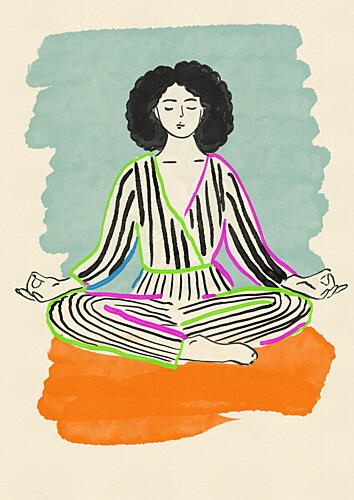 Mindful Zen Woman Figuratif reproduction