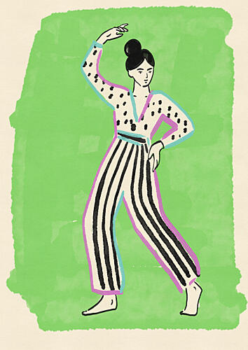 Stylish Dancer Pose Art Print