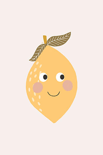 Happy Lemon Smile Art Print