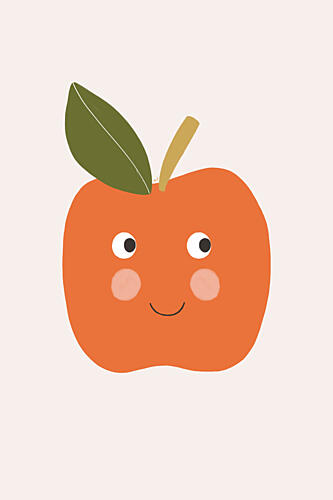 Happy Little Apple Art Print