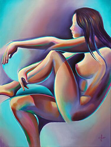Colorful Nude Figure Figuratif reproduction