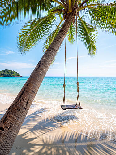 Tropical Beach Swing Bord de mer reproduction
