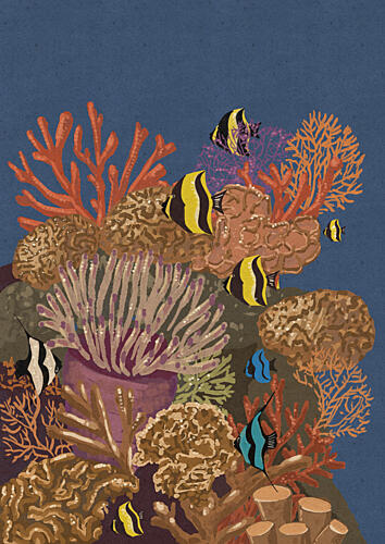 Vibrant Coral Reef Nature reproduction