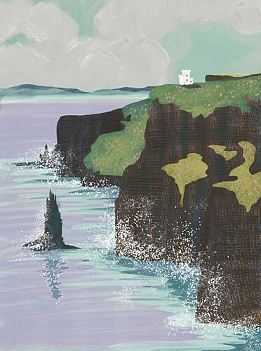 Irish Coastal Cliffs Art Print by Charlotte Trudgett
