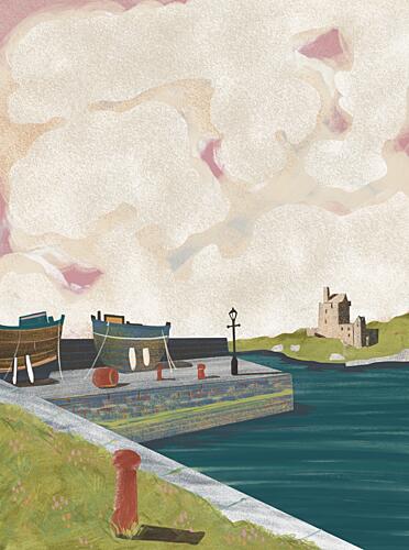 Historic Castle Harbor Art Print
