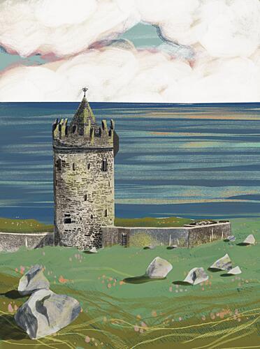 Castle by the Sea Art Print