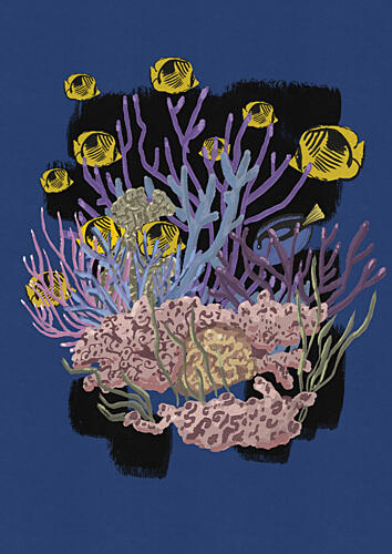 Vibrant Reef Fish Nature reproduction