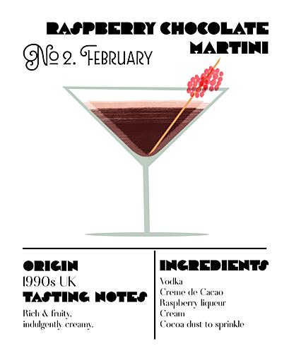 Raspberry Chocolate Martini Art Print