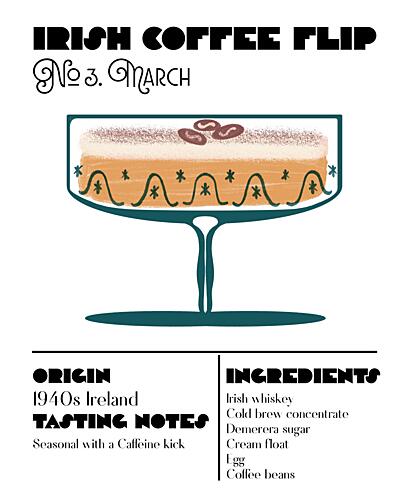 Classic Irish Coffee Flip Café reproduction