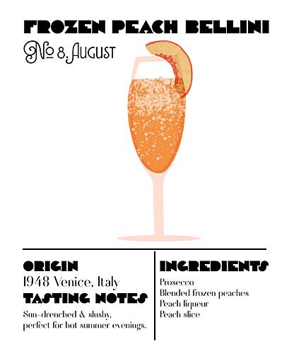Refreshing Peach Bellini Art Print