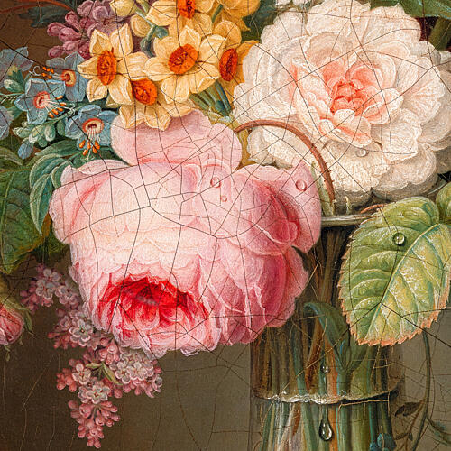 Classic Floral Arrangement Art Print by Marja van den Hurk