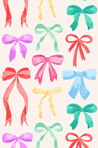 Colorful Watercolor Bows Art Print by Karen Menzenbach