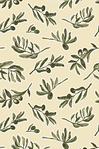 Mediterranean Olive Pattern Art Print