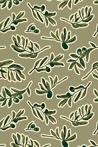 Organic Olive Branches Art Print by Karen Menzenbach