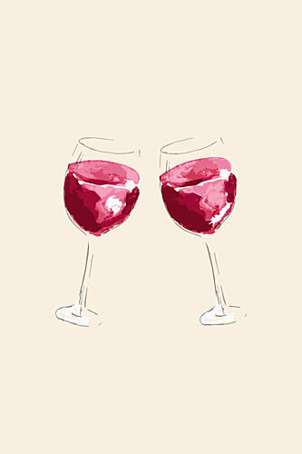 Red Wine Toast Alimentation reproduction