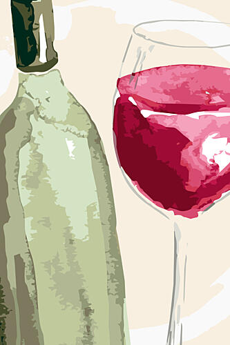 Red Wine Abstract Art Print