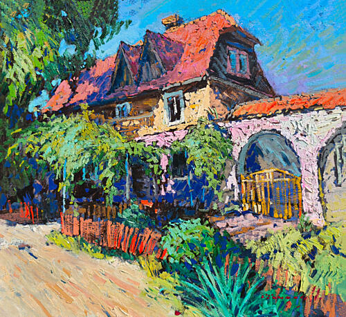 Charming Village House Art Print by Alexander Shandor