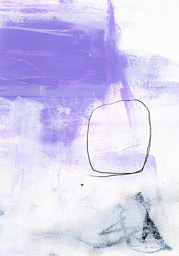 Purple Abstract Circle Art Print by Uplusmestudio