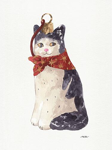 Christmas Cat Ornament Art Print by NKTN