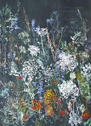Midnight Wildflower Bloom Impressionniste reproduction