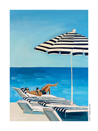 Relaxing Beach Day Art Print by Alex Nereuta