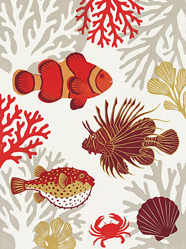 Ocean Reef Life Doré reproduction