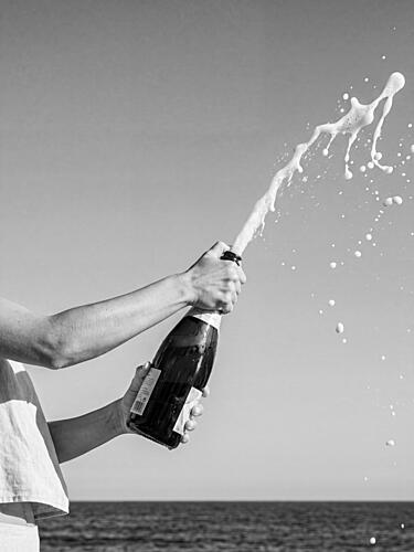 Champagne Celebration Spray Bord de mer reproduction