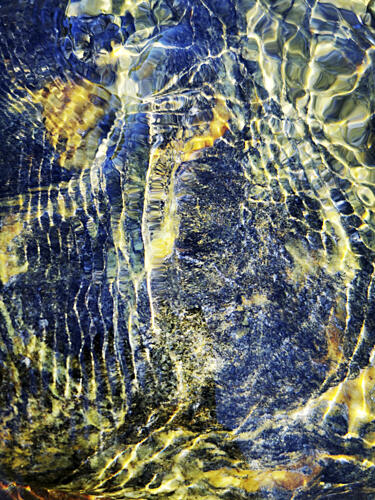 Golden Water Ripples Art Print