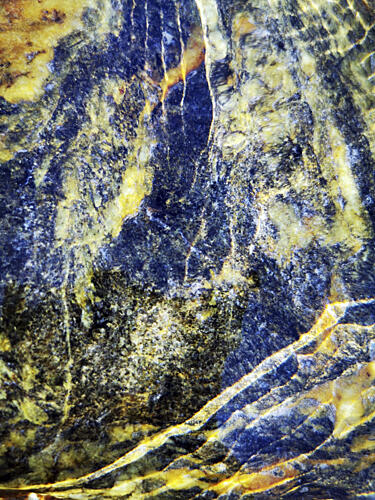 Golden Blue Stone Veins Doré reproduction