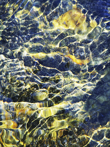 Golden Water Ripples Art Print