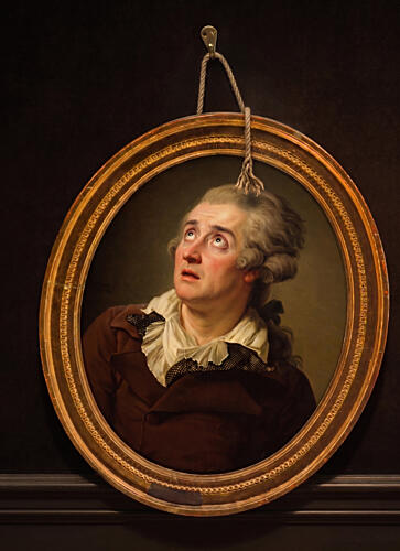 ManUnknowns Anxious Gaze Surréaliste reproduction
