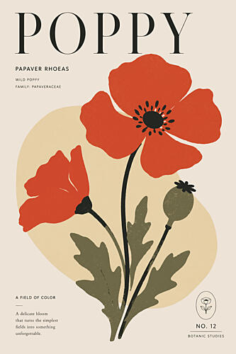 Wild Poppy Blooms Art Print