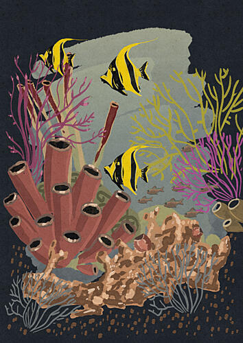 Tropical Reef Life Art Print