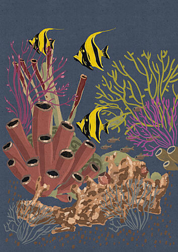 Colorful Coral Reef Art Print by Nicholas
