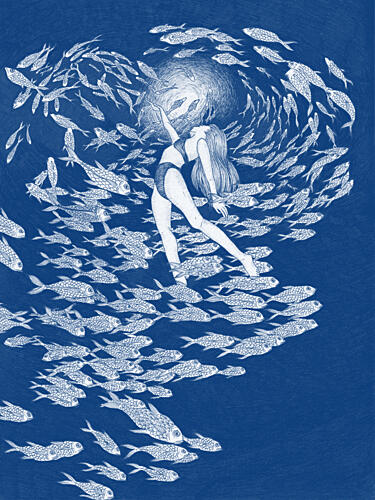 Ethereal Ocean Dancer Surréaliste reproduction
