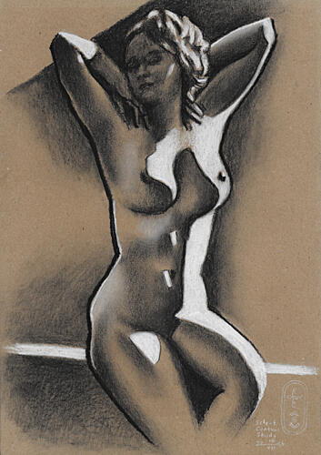 Silent Contour Study Figuratif reproduction