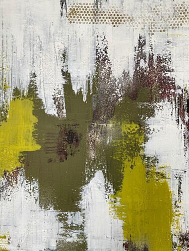 Modern Green Abstract Texture Art Print by Berit Pihl