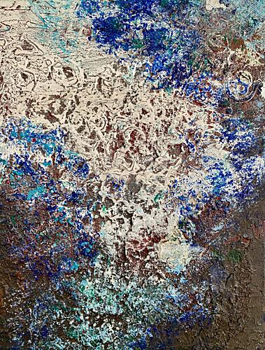 Vibrant Blue Texture Art abstrait reproduction