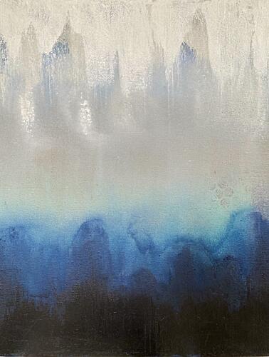 Misty Blue Mountains Montagne reproduction