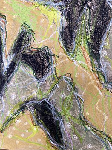 Abstract Earthy Landscape Montagne reproduction