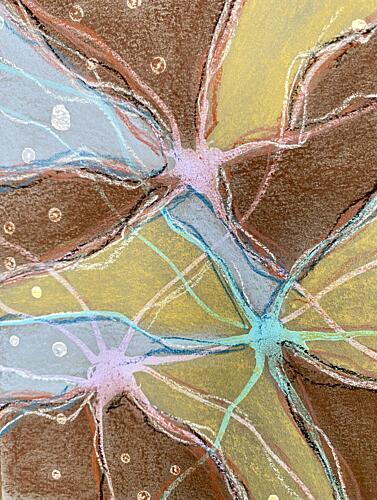 Earthy Abstract Flow Art Print by Berit Pihl