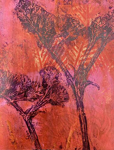 Vibrant Abstract Trees Art abstrait reproduction