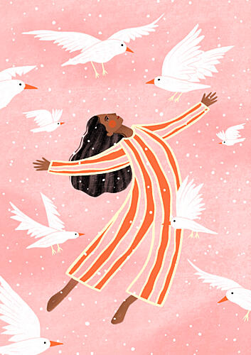 Joyful Liberation Art Print by Bea Muller