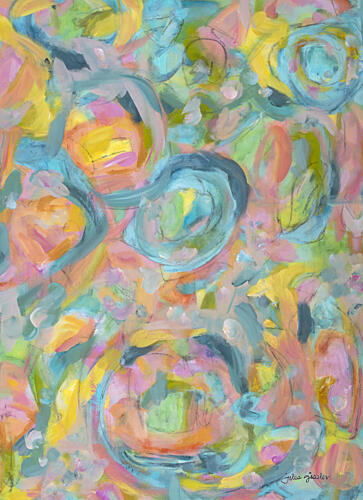 Dreamy Pastel Swirls Art Print by Jules Gissler